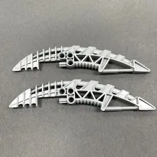 Lego 47337 Weapon Vahki Staff Silver Gray Replacement Parts Pieces Lot of 2