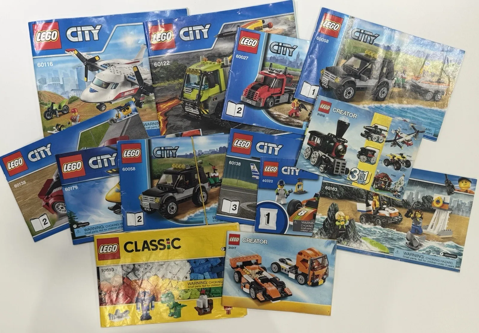 LEGO City Instructions Manuals Lot Various Bulk Mixed 13 Total