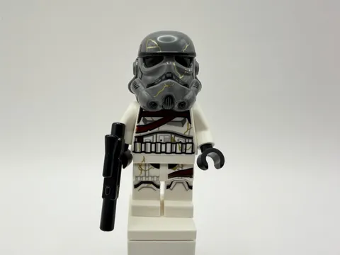 LEGO STAR WARS Part sw1417 - Night Trooper, dark bluish gray helmet, blaster