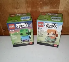 LEGO BRICKHEADZ Minecraft 40624 Alex & 40626 Zombie Building Toys NEW
