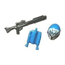LEGO - Minifig, Helmet - Mandalorian with Black and White Pattern - Blue Lot