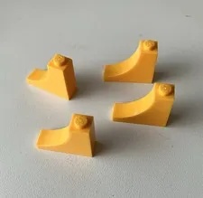 LEGO 4x NEW Brick 1x3x2 w/ Arch/Bow Inverted BRIGHT LIGHT ORANGE #18653