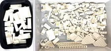 LEGO White Parts Lot Bricks Plates Slopes Panels Technic Mixed Bulk