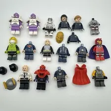 LEGO Minifigure Parts Lot 15+ DC Batman Marvel GCPD Magneto Incomplete AS-IS