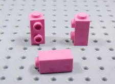 LEGO Lot of 3 Dark Pink 1x1x2/3 Bricks w/ Side Studs BN