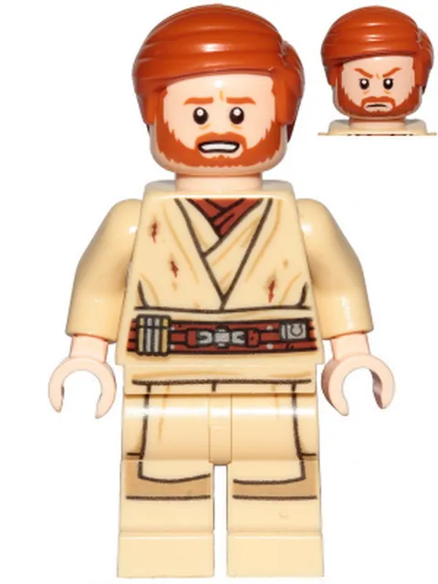 LEGO [No Color/Any Color] Obi-Wan Kenobi (Dirt Stains) sw1082 Used Genuine