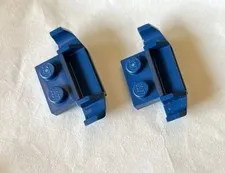 LEGO 50949 Lot 2 Dark Blue 1x2 Plate with Racer Car Grille