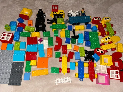 LEGO DUPLO 3 Pound Lot Of Mixed Bricks Some Vintage And Accessories