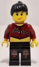 Lego Xtreme Stunts Sky Lane Minifigure Smirk And Flowers On Crop Top Pattern 