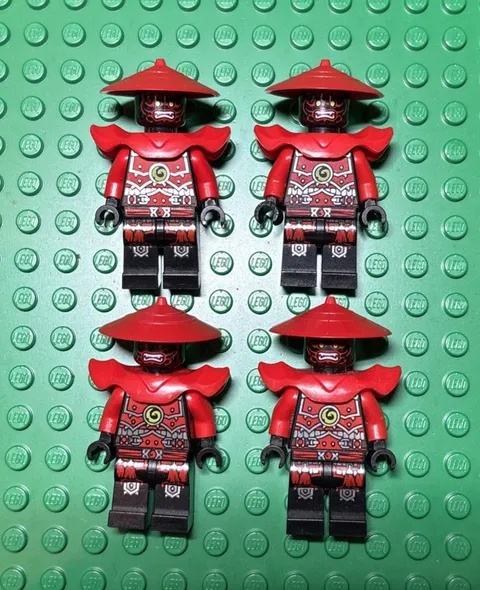 LEGO Minifigure Ninjago Stone Army Swordsman Red Face njo222 X4 70589 army