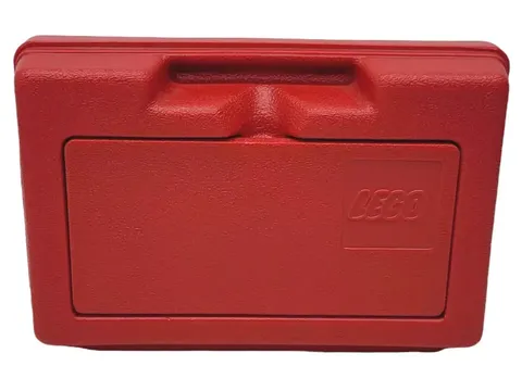 Lego Vintage 1980's Plastic Red Storage Box Case w/ Handle 11" x 7.5" x 3.5"