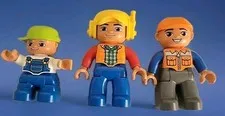 Lego Duplo Figure Lot Of 3 Construction Workers Crew People Bin F