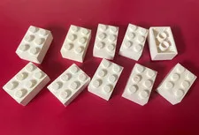 LEGO 2x3 WHITE BRICK (10 pieces) #3002 Dots Building Blocks Parts