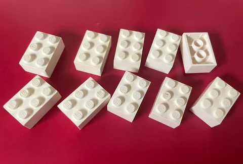 LEGO 2x3 WHITE BRICK (10 pieces) #3002 Dots Building Blocks Parts
