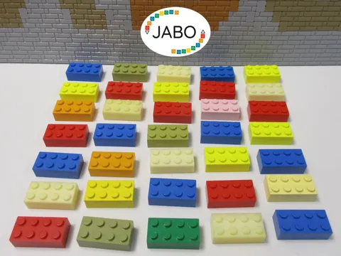 (D5/4) Lego 35 test bricks 2x4 from Bayer or BASF