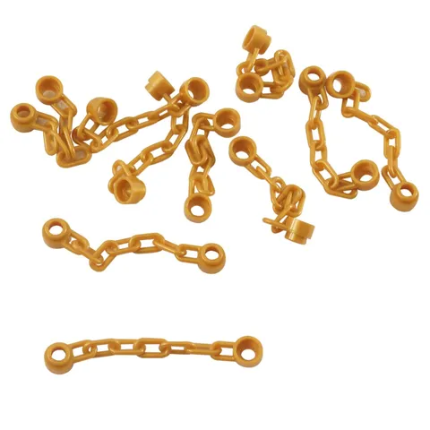 10 NEW LEGO Chain 5 Links Pearl Gold