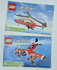 Lego Creator 3 in 1 Propeller Plane 31047 Set of 2 Instruction Manuals Only 2016