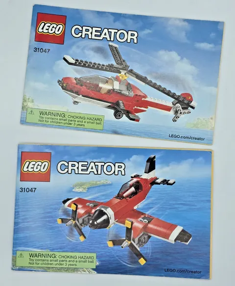Lego Creator 3 in 1 Propeller Plane 31047 Set of 2 Instruction Manuals Only 2016