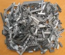 LEGO TECHNIC Liftarms 300pcs Studless Thick Lot 1x3 1x5 1x7 1x9 Beams Gray