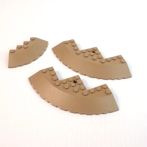 LEGO Parts Dark Tan Brick, Round Corner w/Slope 2 Sizes No 58846/95188 Star Wars