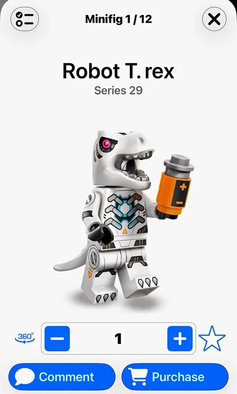 LEGO Minifigures Series 29 Robot T. rex Minifigure #1/12 71052