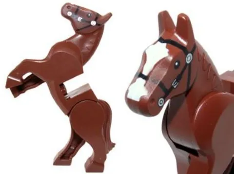LEGO Animal Land Castle Moveable Horse 10352c01pb01 Reddish Brown