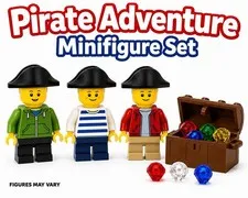 LEGO Pirate Adventure Kids Minifigure Set Lot of 3 Child Pirates Treasure Chest