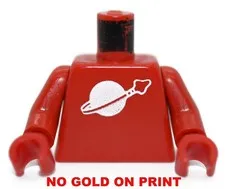 LEGO Minifigure Torso Red Classic Space Logo Vintage Astronaut Spaceman Old