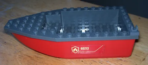 LEGO Red Boat w/ Dark Gray Top