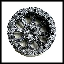 Lego Fantasy Era Speckled Black Silver Wagon Wheel 12 Holes 55mm 2007