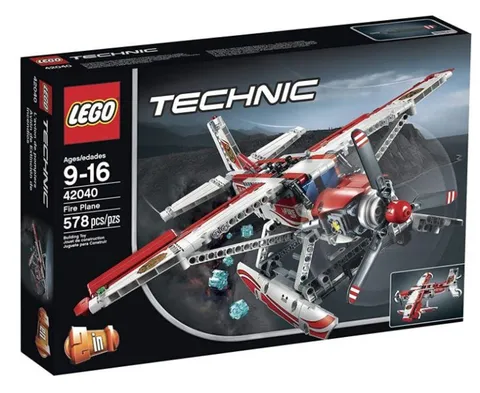 LEGO Technic 42040 Fire Plane Rescue Aircraft Water Bomber Set 578pcs