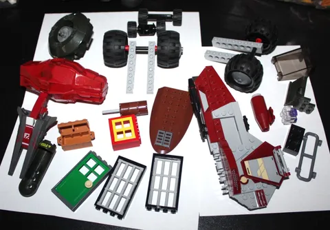 Assorted Lego Lot Doors Wheels Vehicles Various sizes Building Bricks  - YS6 -=