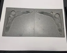 LEGO Gray Baseplate 32x32 Studs Raised Crater Plate Vintage Lot of 2