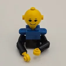 LEGO Vintage 1.75" Technic Figure Minifigure Blue Black Retro Toy