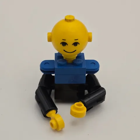 LEGO Vintage 1.75" Technic Figure Minifigure Blue Black Retro Toy