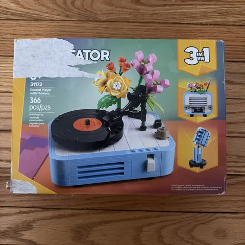 LEGO CREATOR 3 In 1 - 31172 Record Player With Flowers Open Box 100% Complete