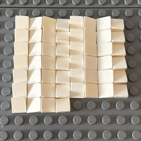 Lego Lot White 54200 Brick Sloped 30° 1 x 1 x 2/3 (Cheese Slope) (lot of 26)