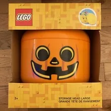 LEGO Storage Head Large Jack-o-Lantern Pumpkin - NEW - SEALED - RETIRED