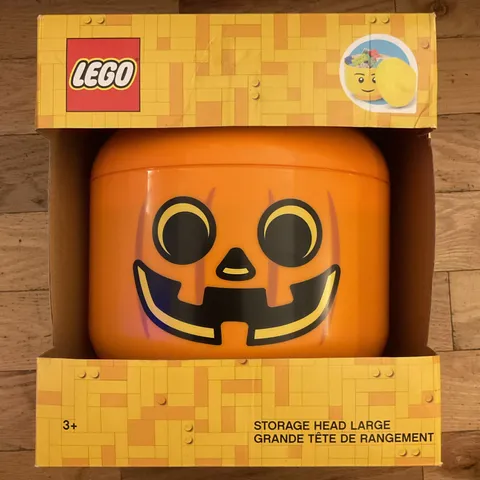 LEGO Storage Head Large Jack-o-Lantern Pumpkin - NEW - SEALED - RETIRED