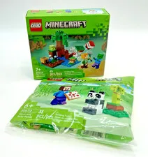 LEGO Minecraft 21240 The Swamp Adventure & 30672 Steve and Baby Panda Sealed New