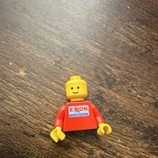Lego Minifigure Vintage Gas Station Exxon Worker Minifig 