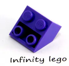 12 LEGO Dark Purple Slope Brick 2 x 2 Inverted (3660) - (12 Pieces)