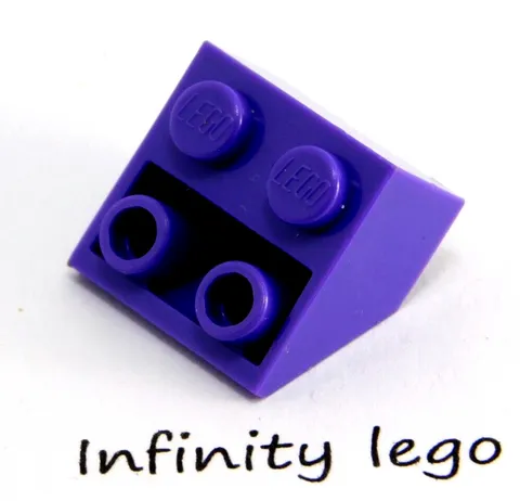 12 LEGO Dark Purple Slope Brick 2 x 2 Inverted (3660) - (12 Pieces)