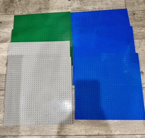 Lot Of 7 LEGO 32x32 Baseplates Green Gray Blue Large Building Base Plates 10x10”