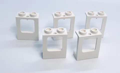 Lego Airplane Windows #60032 - Plane Windows w/ Glass 1x2x2 - White - 5 Pieces