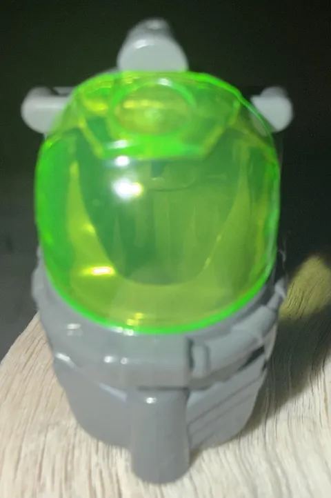 LEGO Gray Green Helmet Cockpit Visor Armor Piece Loose Plastic Toy Part