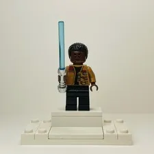 LEGO Star Wars Minifigure Finn Episode 7 with Blue Lightsaber