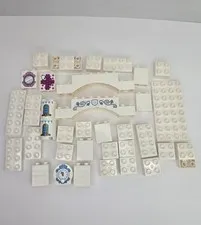 Lego DUPLO Lot of 38 White Bricks Various Pieces Princess Castle Parts Bridge