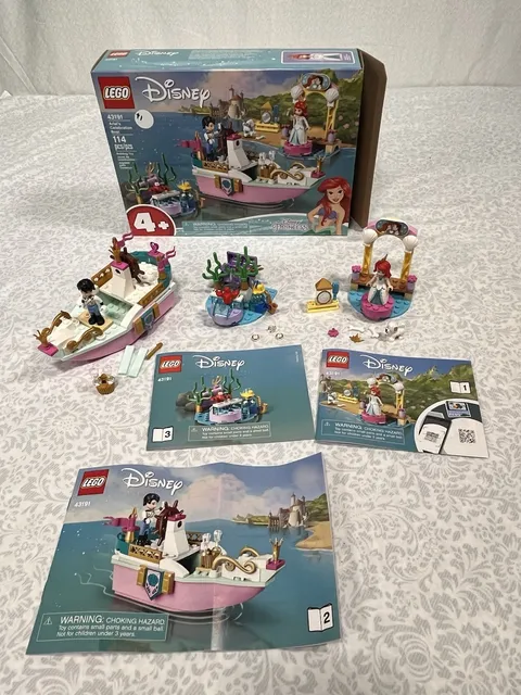 LEGO Disney Princess 43191 Ariel's Celebration Boat 114 Pieces Complete Set