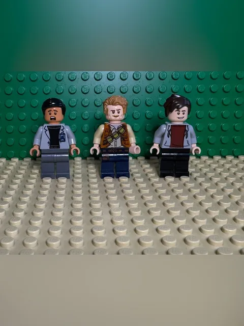 LEGO Jurassic World Minifigure Lot of 3 - Owen, Dr. Wu & Zach Mitchell